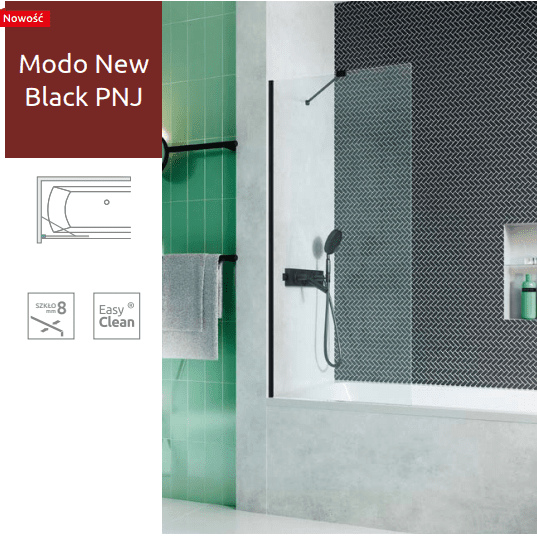 Шторка для ванни Radaway Modo New PNJ black 100