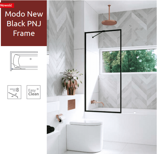Шторка для ванны Radaway Modo New Black PNJ Frame 100