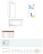 Шторка для ванни Idea Black Frame PNJ