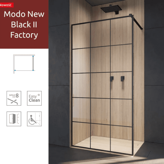 Душова перегородка Radaway Modo New Black II Factory
