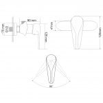 Смеситель для душа Rozzy Jenori TULIP