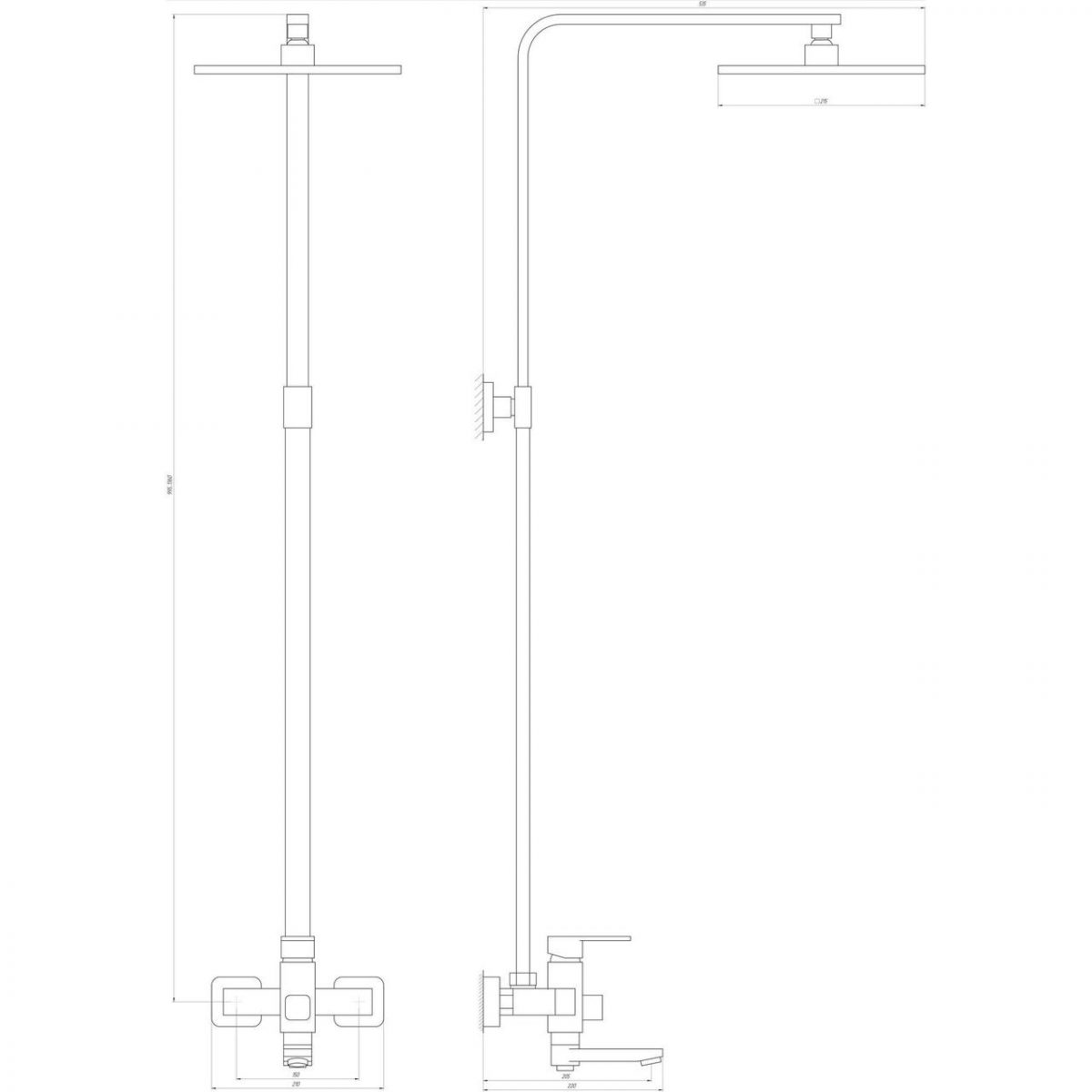 Душова система Globus Lux MILANO VAN-DS0026