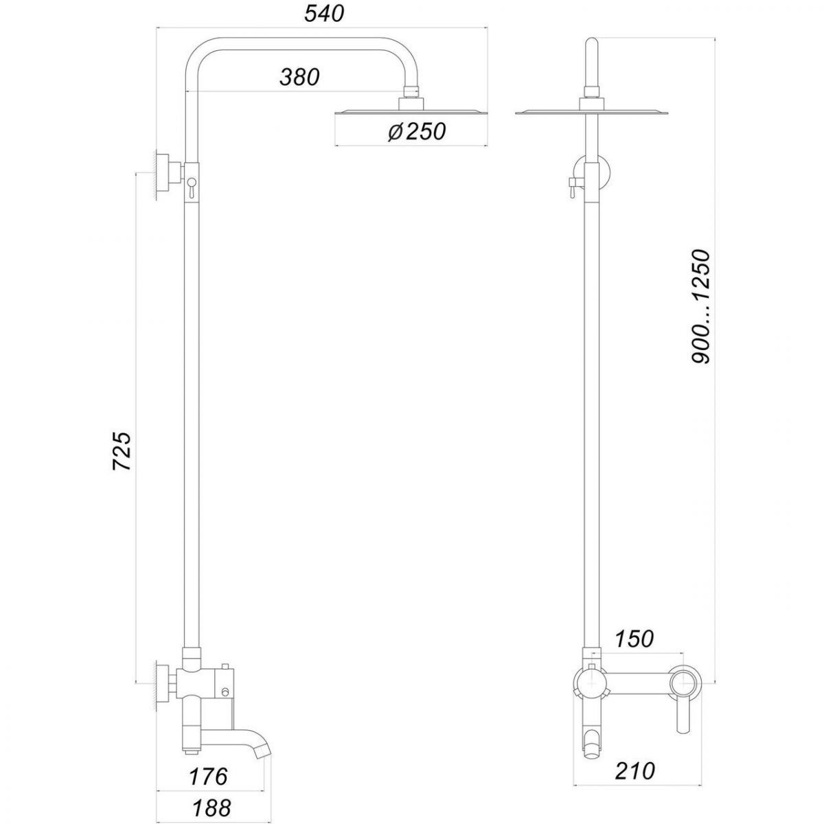 Душова система Globus Lux WIEN SBT2-SH-02
