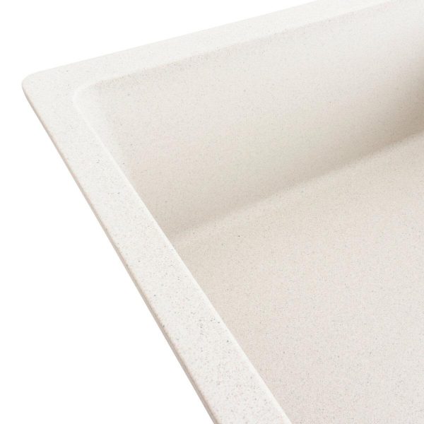 Гранітна мийка ROMA 7850 білий в крапку