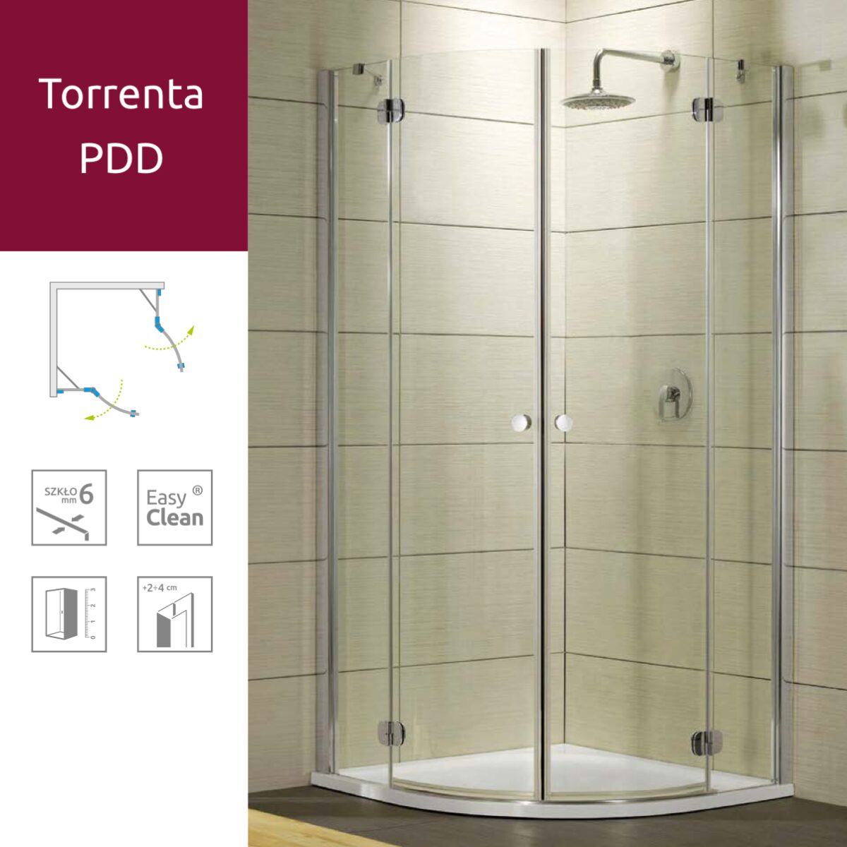 Душова кабіна Radaway Torrenta PDD 100х80