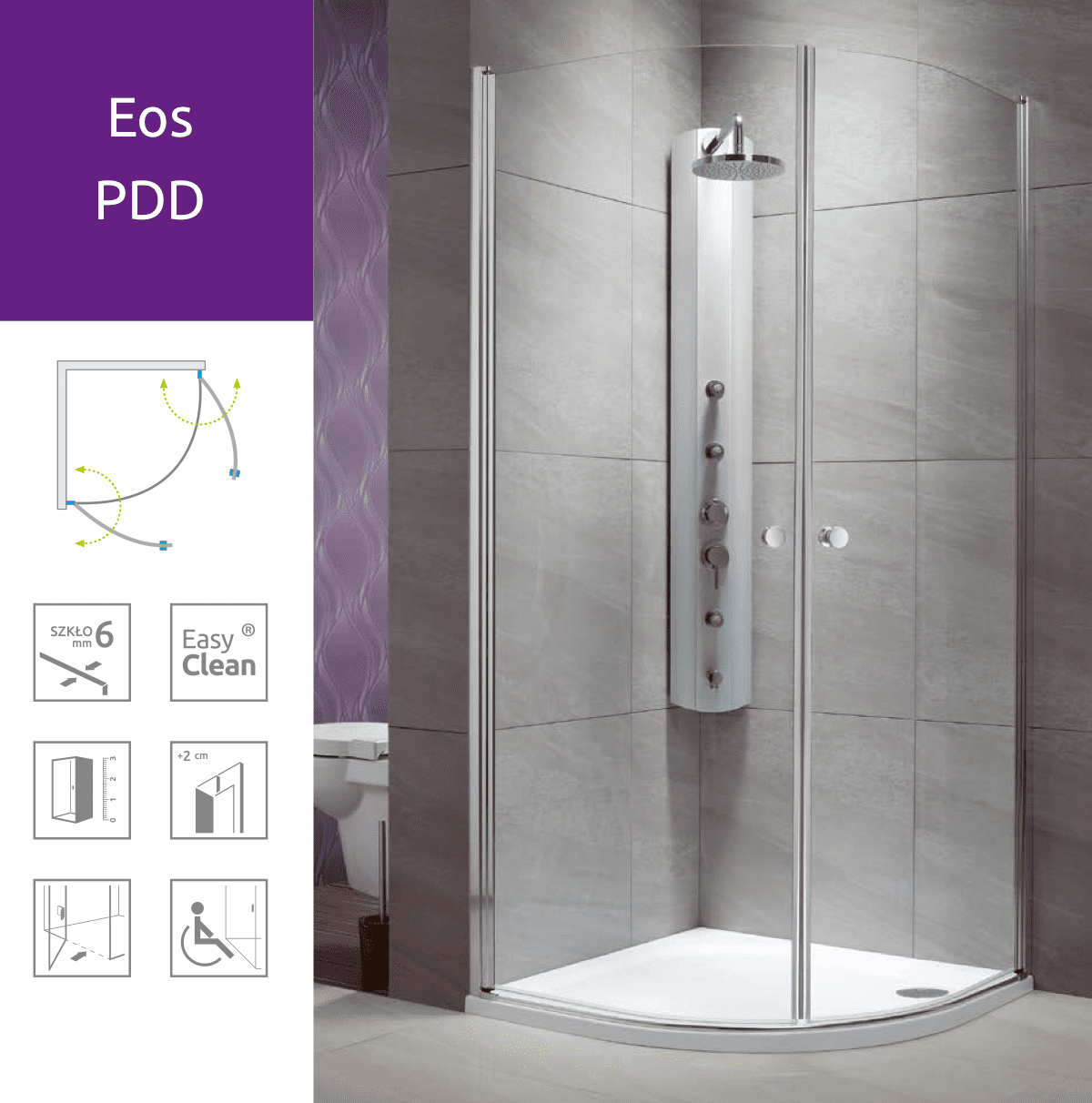 Душевая кабина Radaway Eos PDD 100х100 Душевая кабина Radaway Eos PDD 100х100