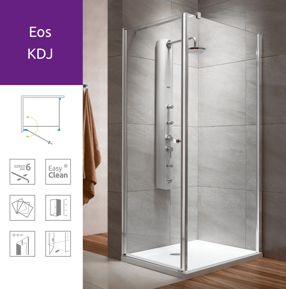 Душевая кабина Radaway Eos KDJ 100х100 Душевая кабина Radaway Eos KDJ 100х100