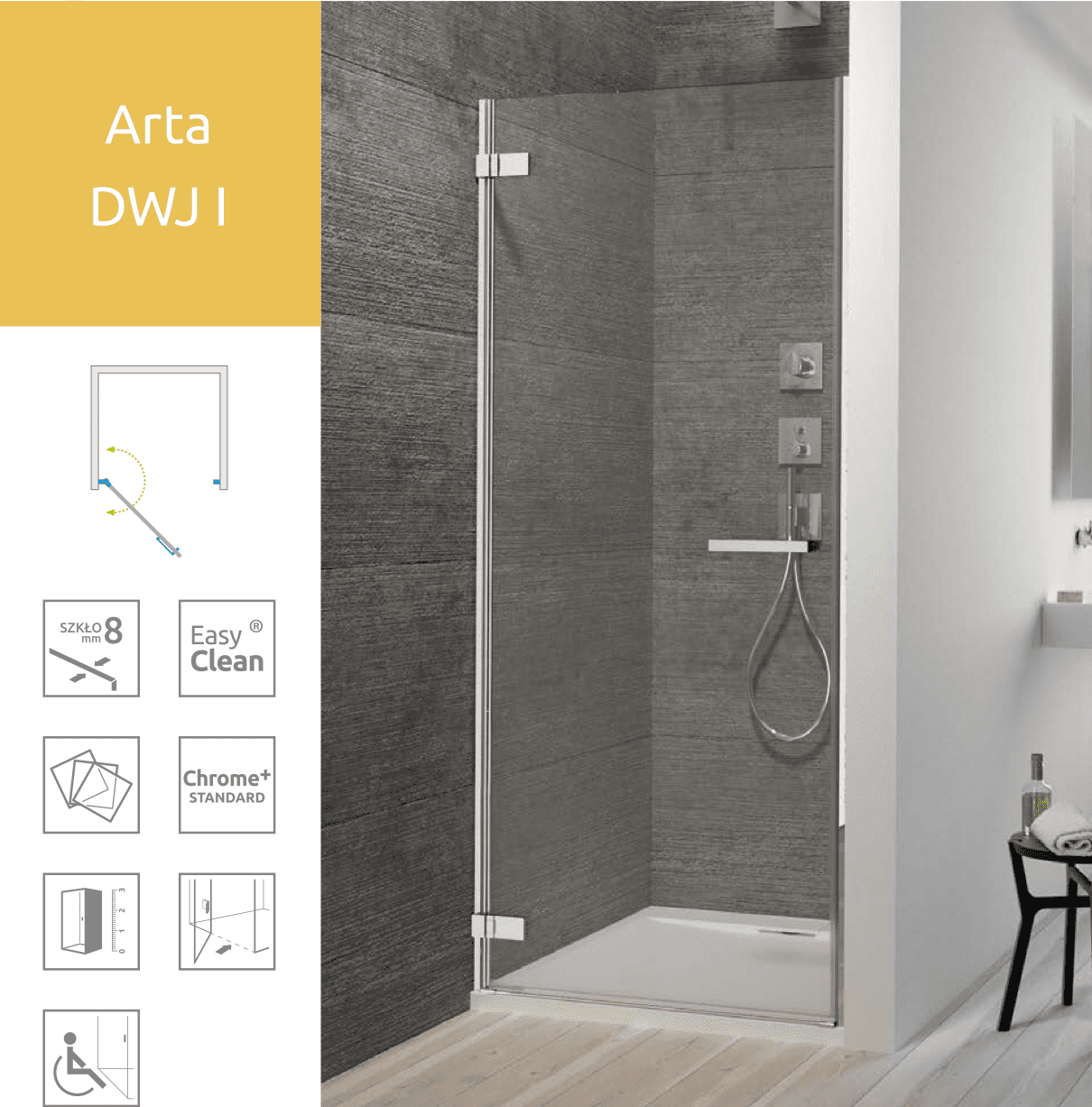 Душевые двери Radaway Arta DWJ I 100