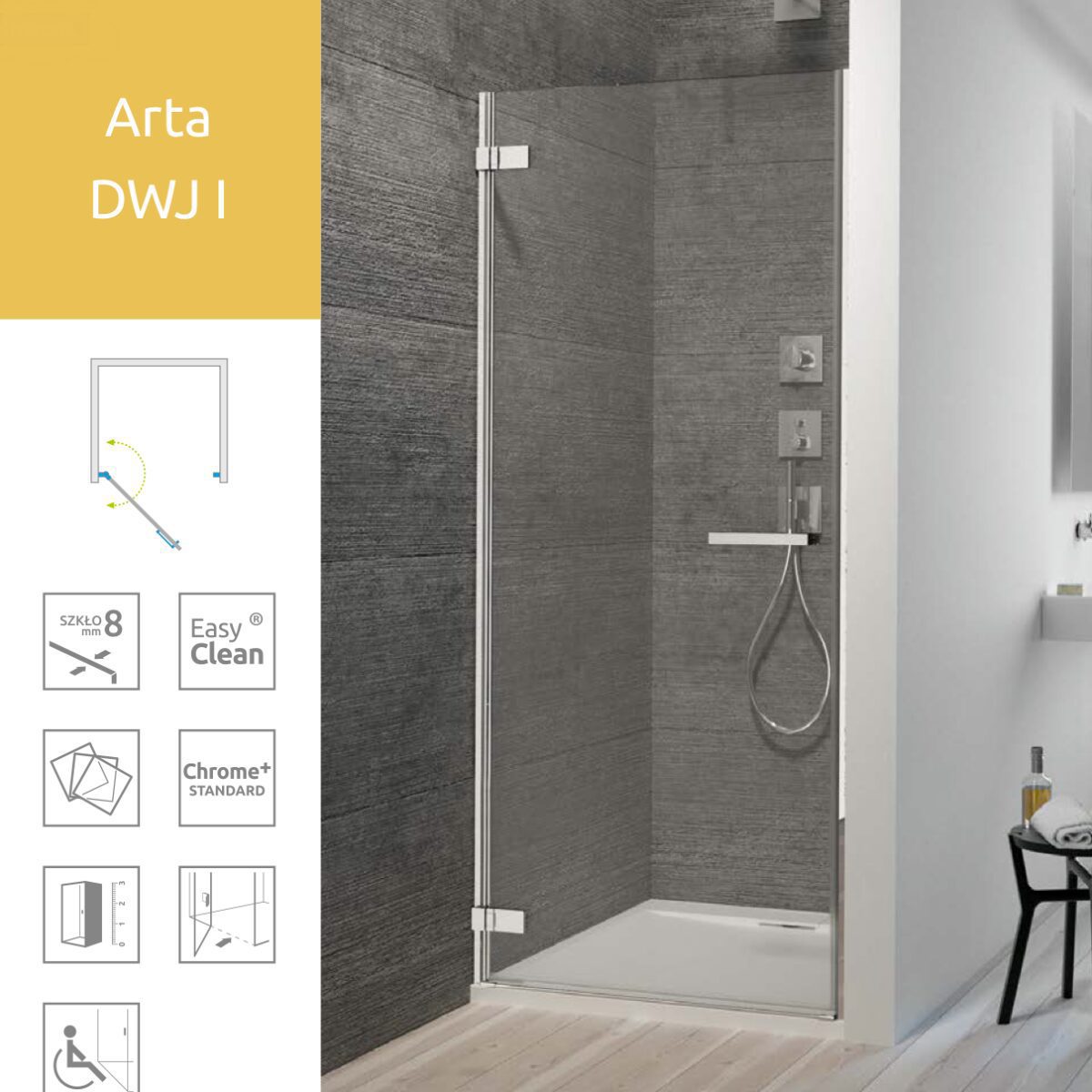 Душові двері Radaway Arta DWJ I 100