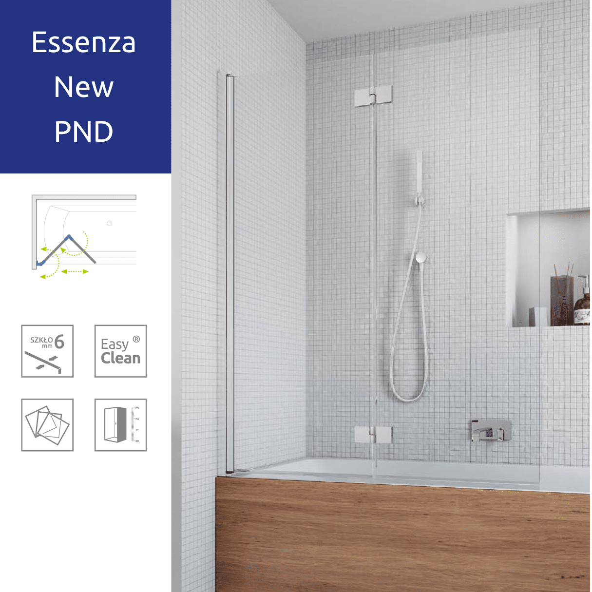 Шторка для ванны Radaway Essenza New PND 120