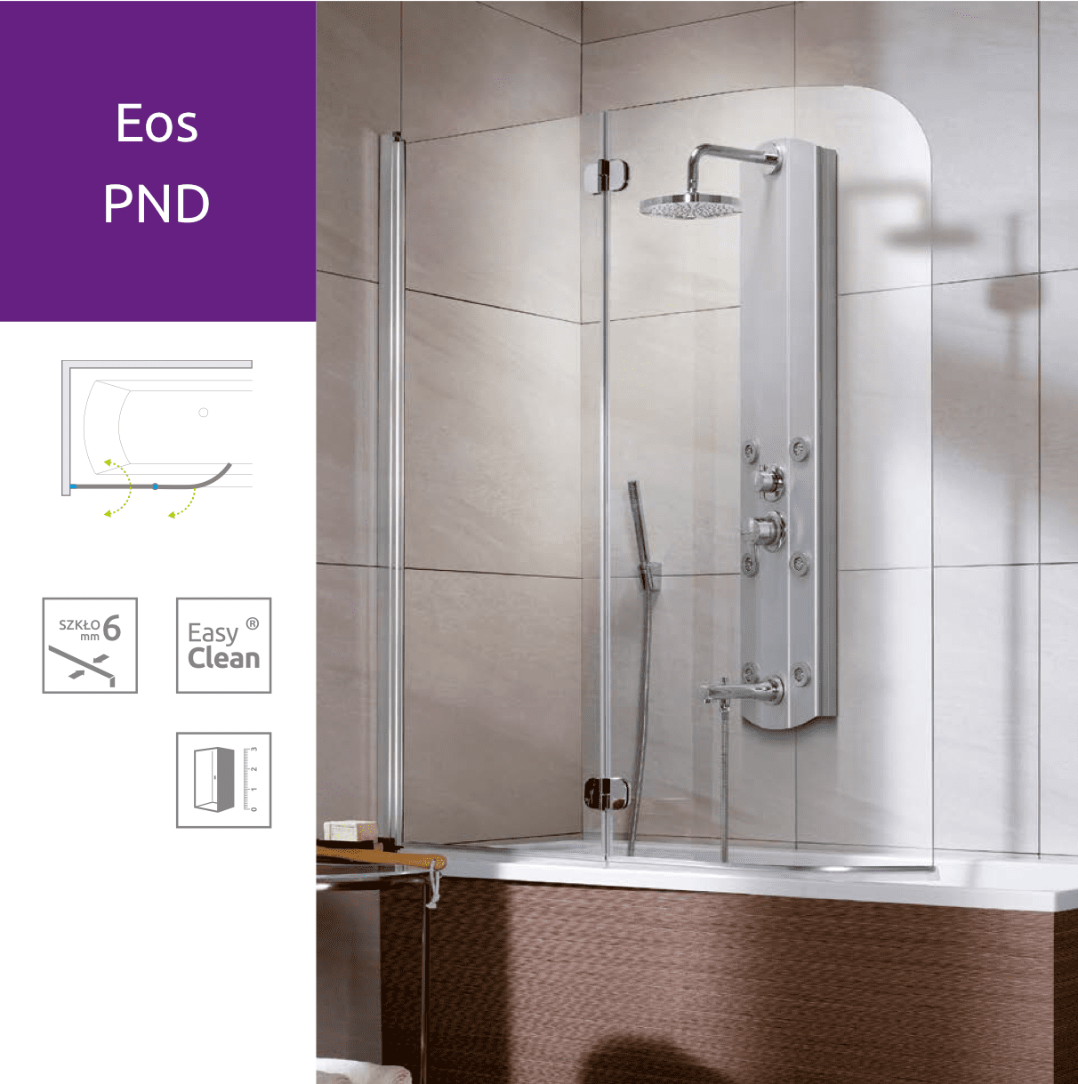 Шторка для ванны Radaway Eos PND