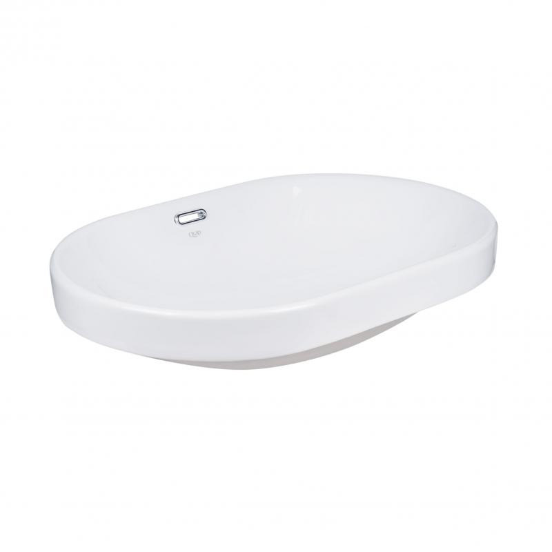 Умывальник Dante Leo 590x400x170мм White с донным клапаном