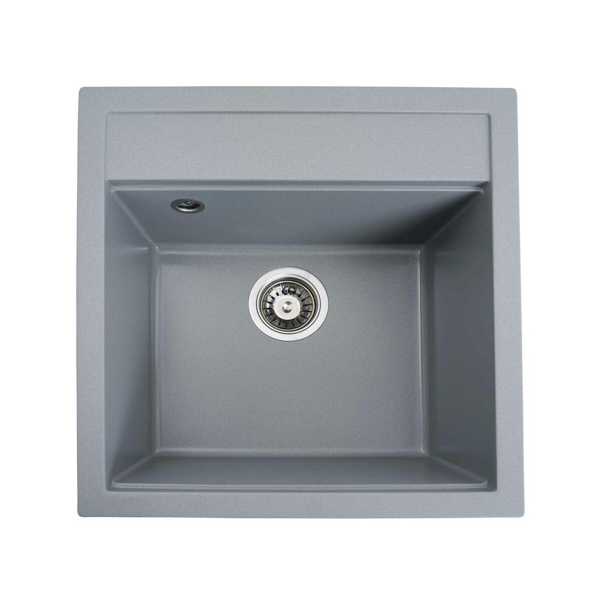 Гранітна мийка FIESTA 5149 сірий металік