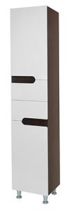 Пенал-шафа Simple 40 см підлоговий для ванної кімнати з шухлядами Венге