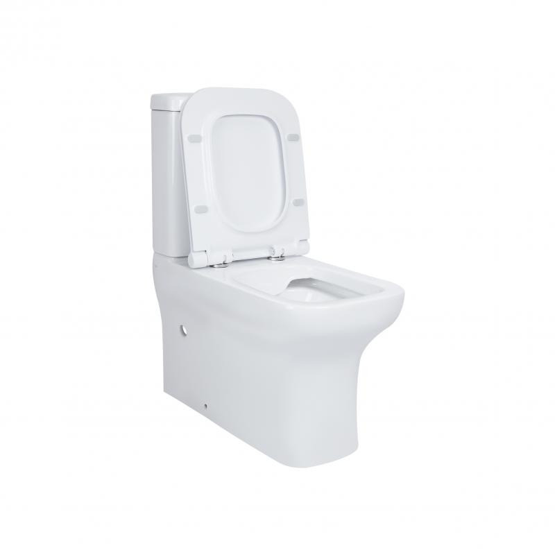 Унітаз Qtap Cardinal підлоговий Rimless з сидінням Slim Duroplast/ Soft-close