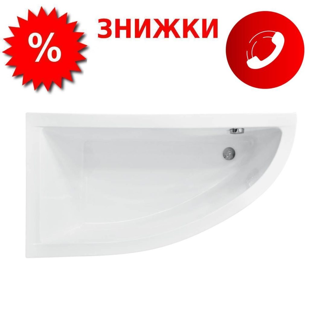 Ванна акрилова кутова Dante Praktikana 150х70