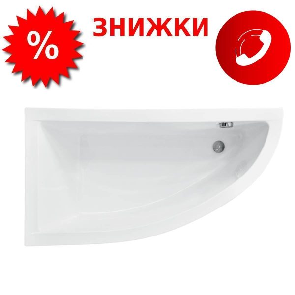 Ванна акрилова кутова Dante Praktikana 150х70