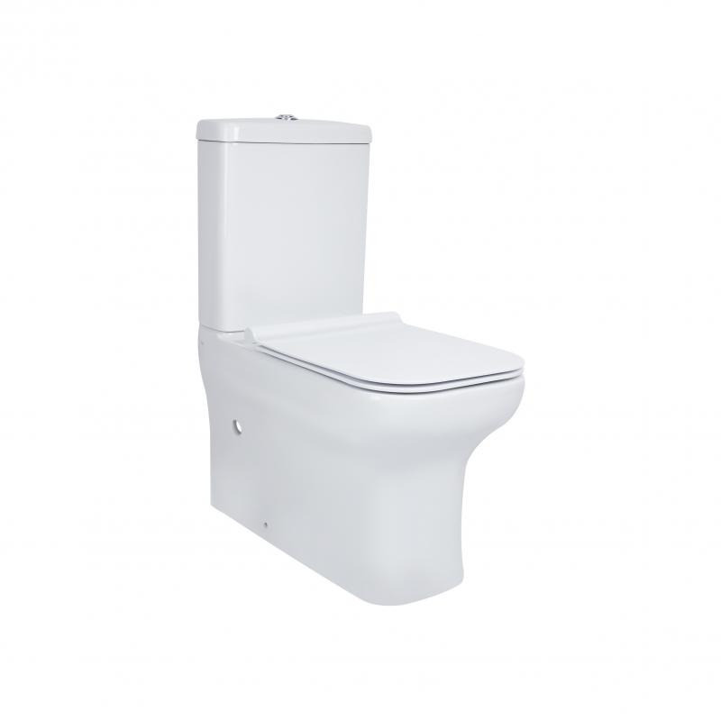 Унітаз Qtap Cardinal підлоговий Rimless з сидінням Slim Duroplast/ Soft-close