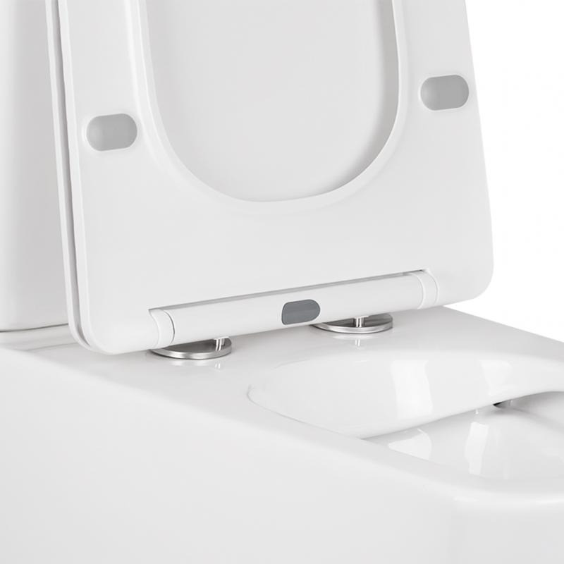 Унітаз Qtap Tern підлоговий Rimless з сидінням Slim Duroplast/ Soft-close