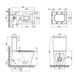 Унітаз Qtap Tern підлоговий Rimless з сидінням Slim Duroplast/ Soft-close