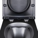 Унітаз підвісний Qtap Virgo Matt Black Rimless з сидінням Slim Duroplast/ Soft-close