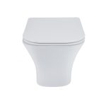 Унітаз підвісний Qtap Presto WHITE Rimless з сидінням Slim Duroplast/ Soft-close