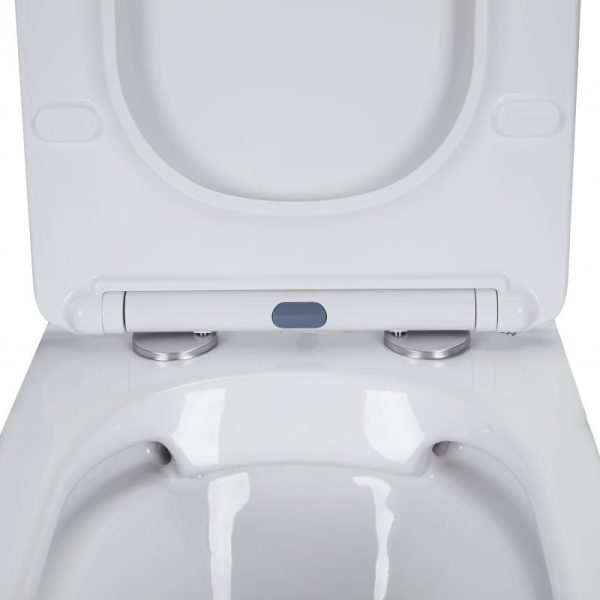 Унітаз підвісний Qtap Presto WHITE Rimless з сидінням Slim Duroplast/ Soft-close
