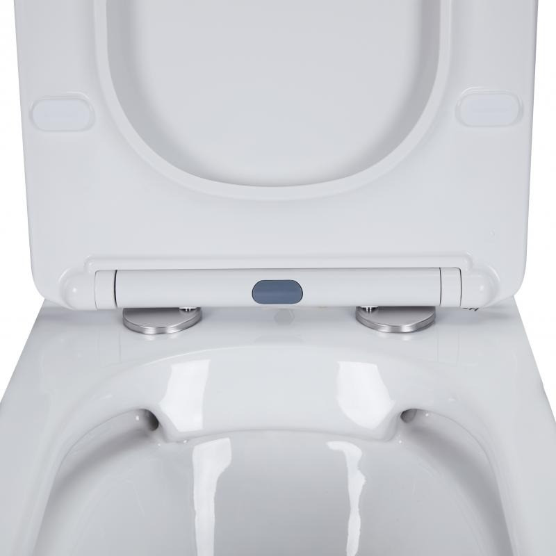 Унітаз підвісний Qtap Presto WHITE Rimless з сидінням Slim Duroplast/ Soft-close