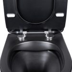 Унітаз підвісний Qtap Robin Matt Black Rimless з сидінням Slim Duroplast/ Soft-close