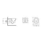 Унітаз підвісний Qtap Jay WHITE Rimless з сидінням Slim Duroplast/ Soft-close