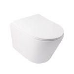 Унітаз підвісний Qtap Swan WHITE Rimless з сидінням Slim Duroplast/ Soft-close