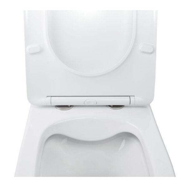 Унітаз підвісний Qtap Swan WHITE Rimless з сидінням Slim Duroplast/ Soft-close