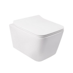 Унітаз підвісний Qtap Crow WHITE Rimless з сидінням Slim Duroplast/ Soft-close