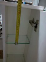 Дзеркальна шафка в ванну кімнату 90 см "Simple" з підсвіткою LED