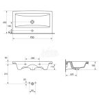Підлогова тумба Simple Tandem 70 см з умивальником