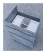 Тумба підвісна Minimal Grey 60 см з умивальником Комо