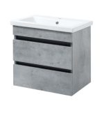 Тумба підвісна Minimal Grey 60 см з умивальником Cers