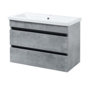 Тумба підвісна Minimal Grey 80 см з умивальником Комо