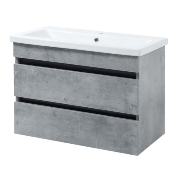 Тумба підвісна Minimal Grey 80 см з умивальником Комо