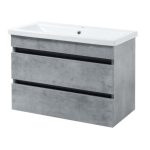 Тумба підвісна Minimal Grey 80 см з умивальником Cers