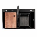 Кухонна мийка PVD чорна CM 75х46B