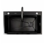 Кухонна мийка PVD чорна CM 75х46B