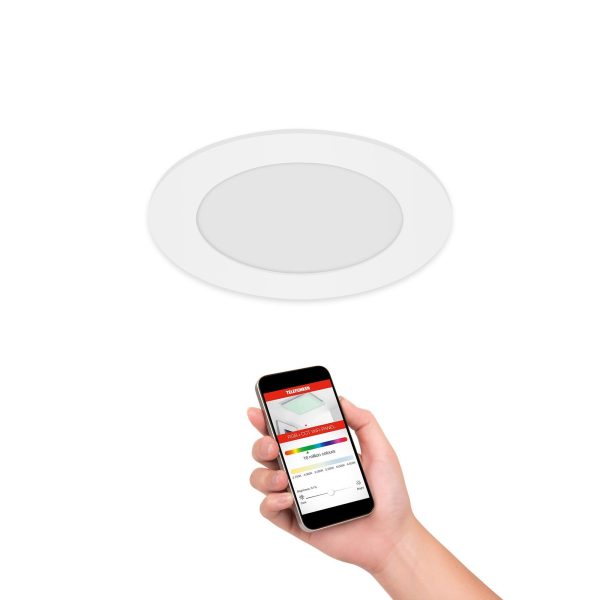 Светильник Telefunken LED встроенный, Smart Wifi RGB, Ø12см белый