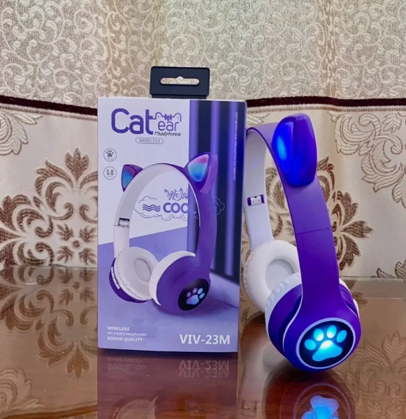 Бездротові навушники Bluetooth з котячими вушками