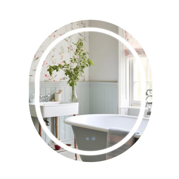 Дзеркало Gemini 800х700 з LED-підсвічуванням Touch, з антизапотіванням